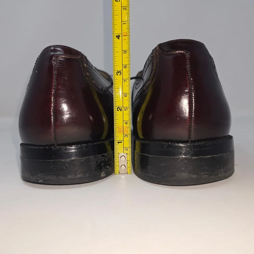 Gran Emyco Mens Burgundy Leather Cap Toe Brogue Oxford Dress Shoes 11 M 137182